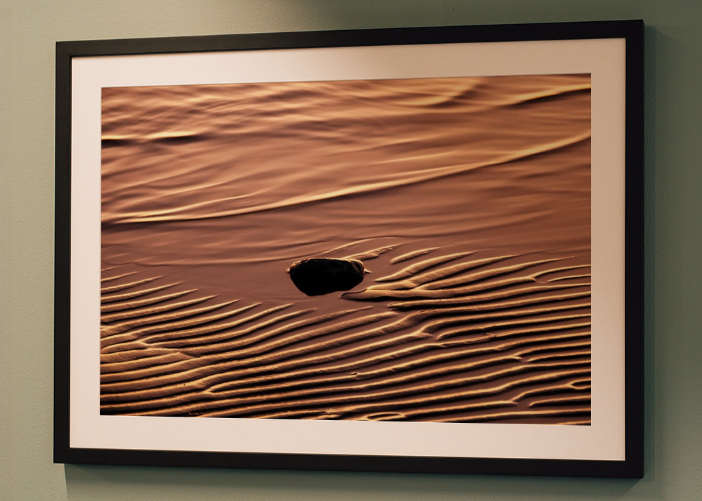 Bord de plage au coucher du soleil