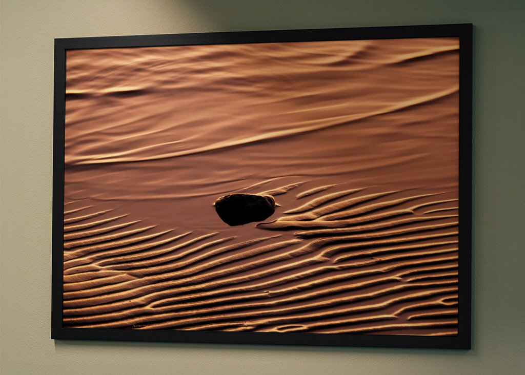 Bord de plage au coucher du soleil