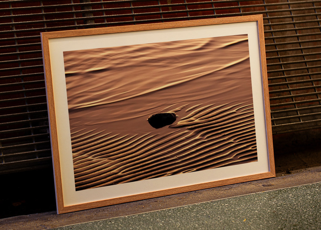 Bord de plage au coucher du soleil