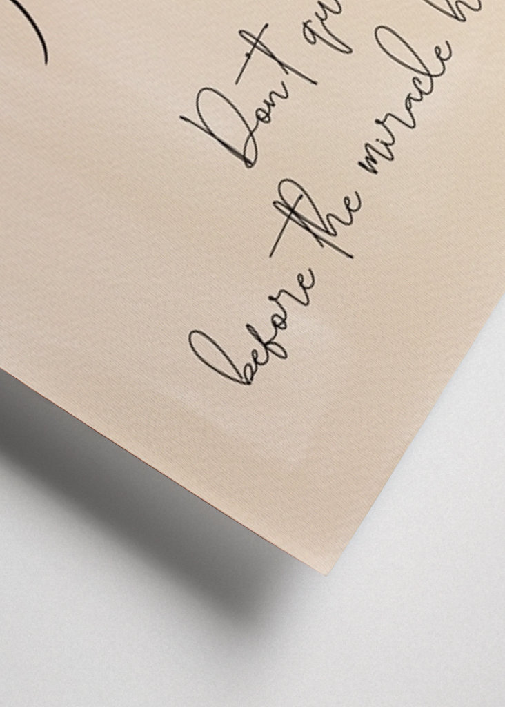 N’abandonnez pas avant le miracle 