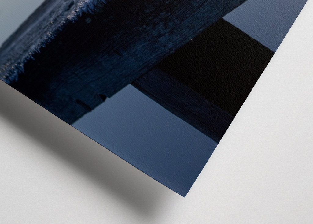 Frosty evening by the lake