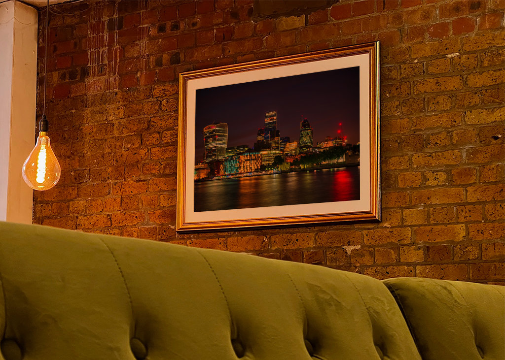 Londoner Skyline bei Nacht