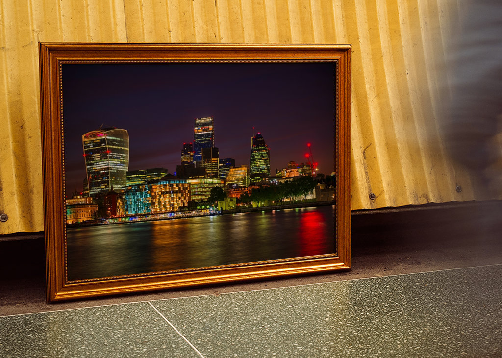 Londoner Skyline bei Nacht