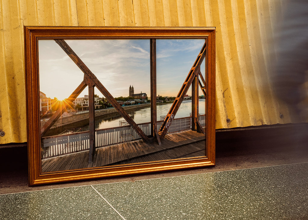 Pont levant et cathédrale de Magdebourg