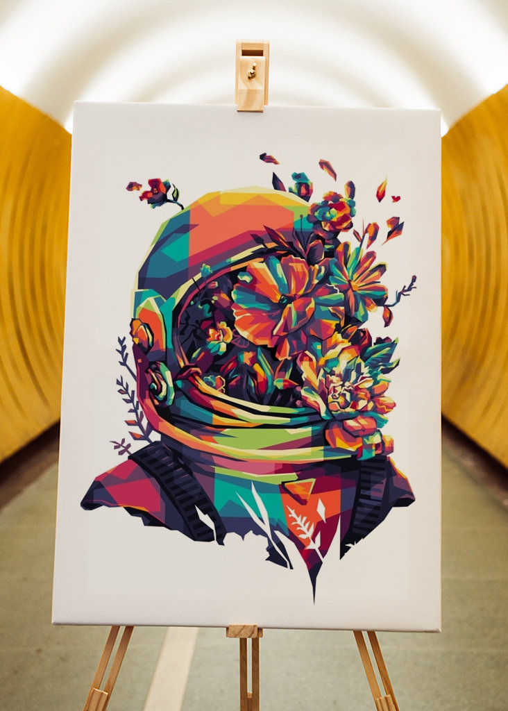 Astronaut and Flower