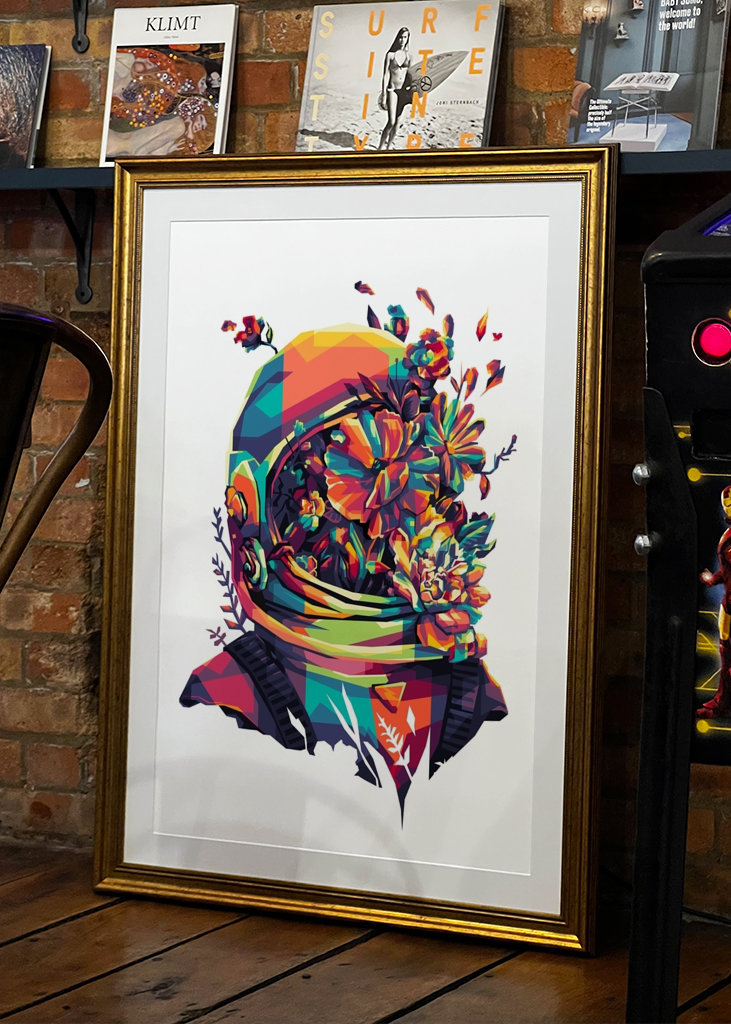 Astronaut and Flower