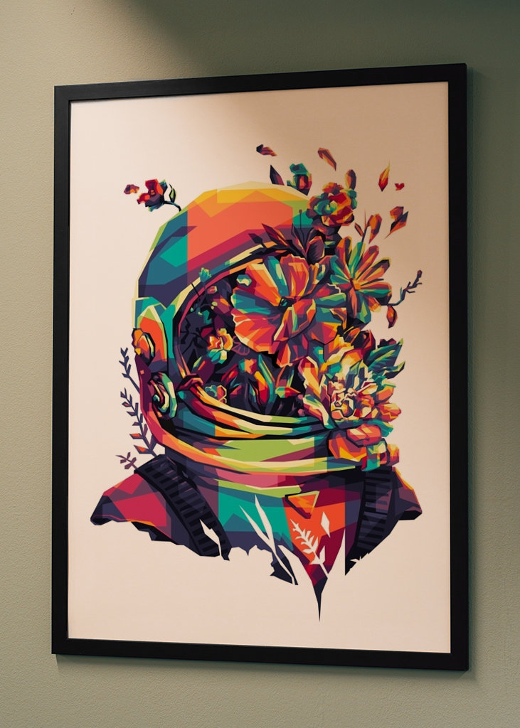 Astronaut and Flower