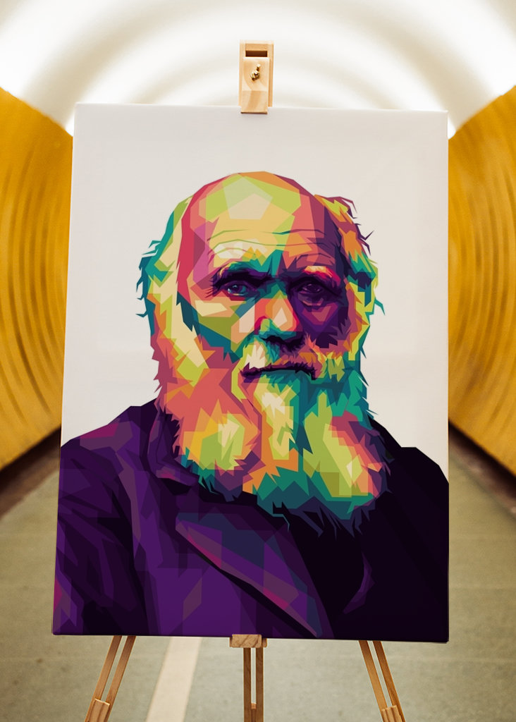 Charles Darwin Pop Art
