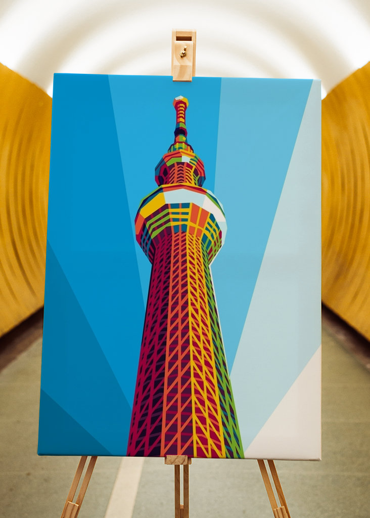 Tokyo Skytree Tower Pop Art