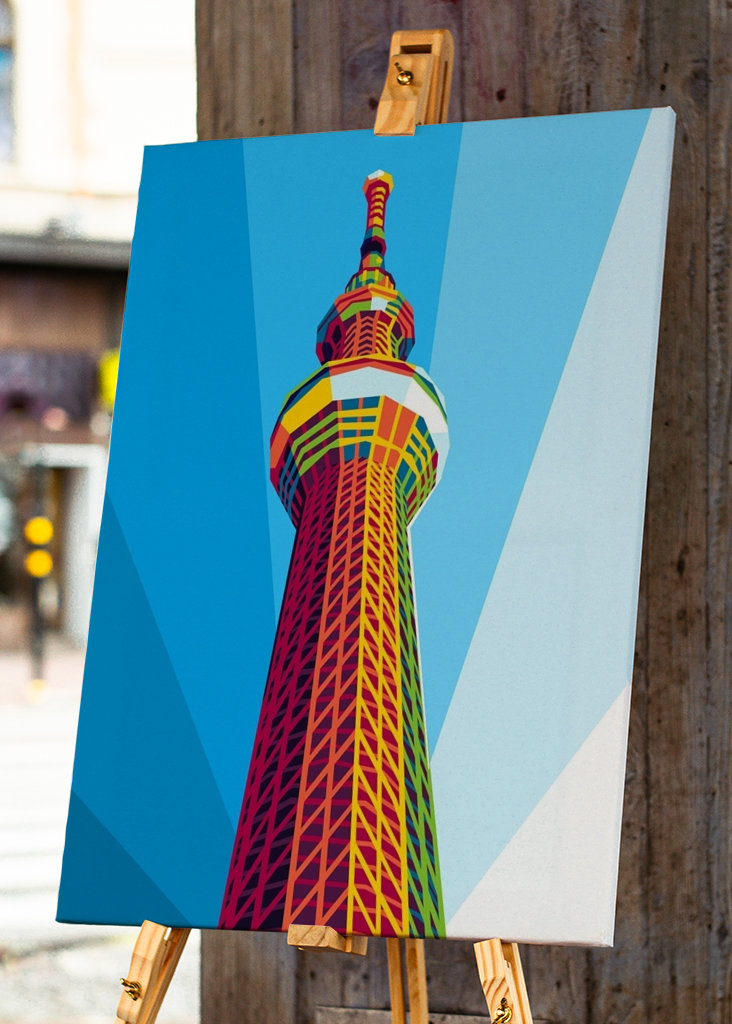 Tokyo Skytree Tower Pop Art