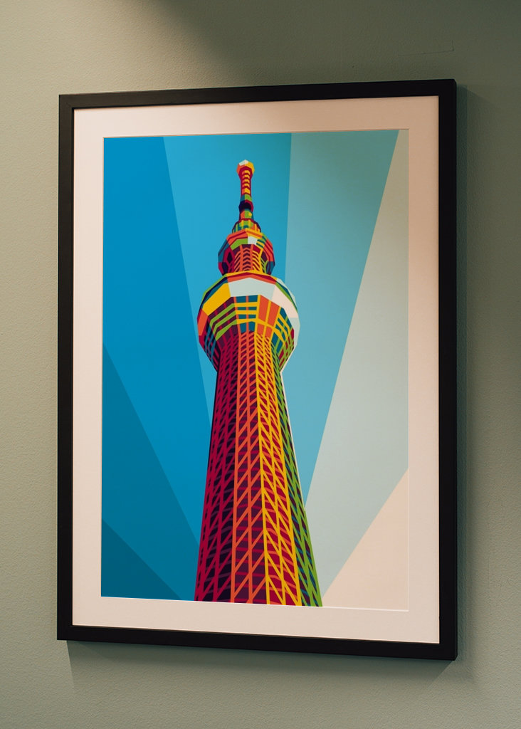 Tokyo Skytree Tower Pop Art