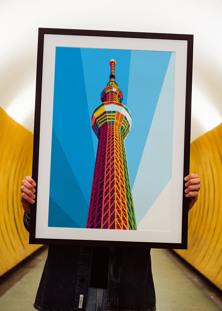 Tokyo Skytree Tower Pop Art