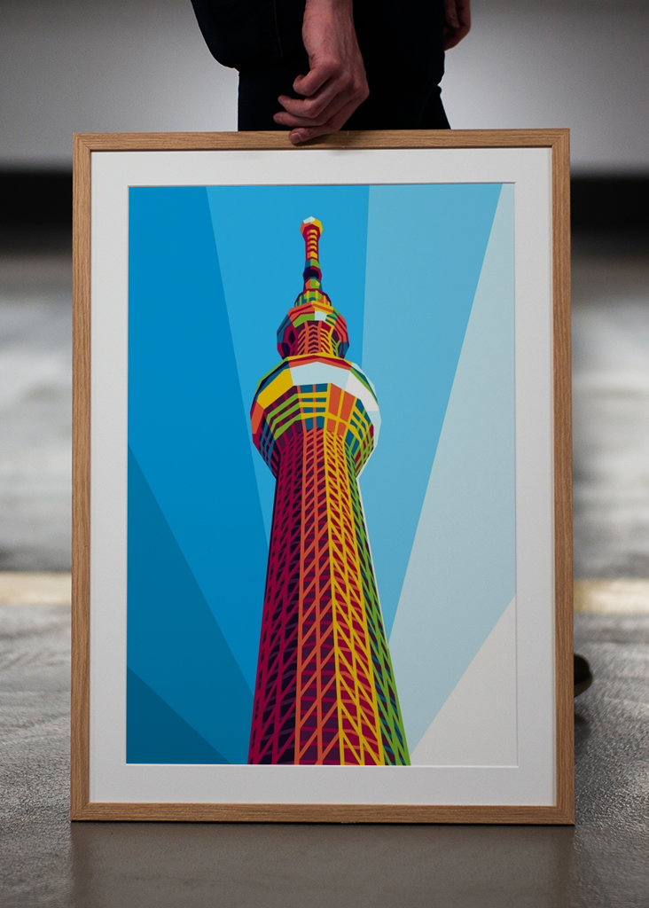 Tokyo Skytree Tower Pop Art
