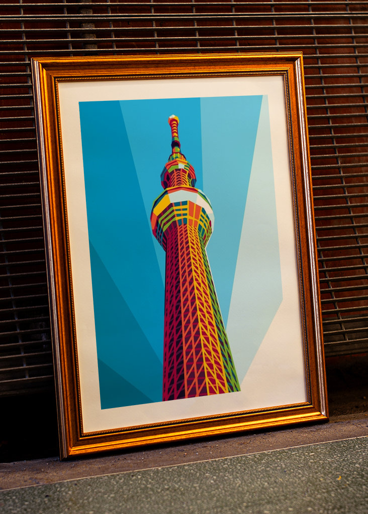 Tokyo Skytree Tower Pop Art