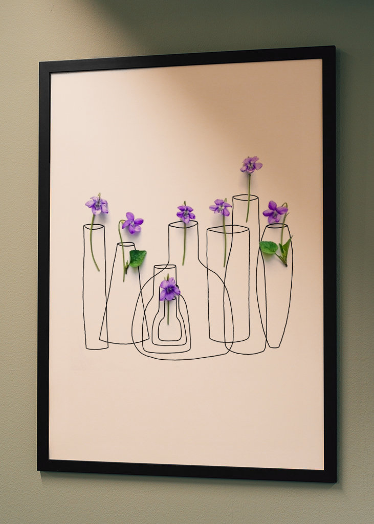 Violettes dans les vases