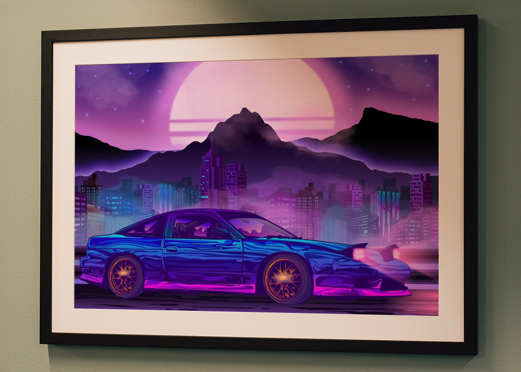 JDM Mazda RX7 Synthwave