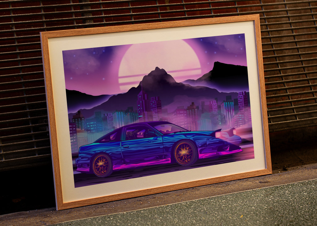 JDM Mazda RX7 Synthwave