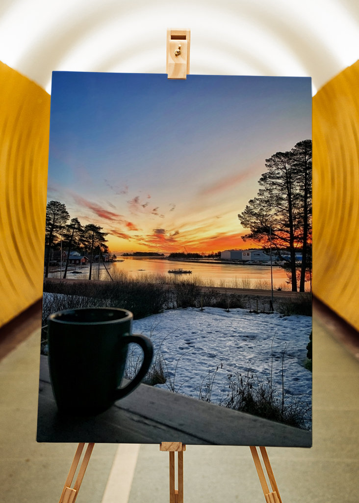 Ranní káva v lednu