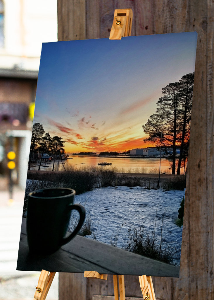 Ranní káva v lednu