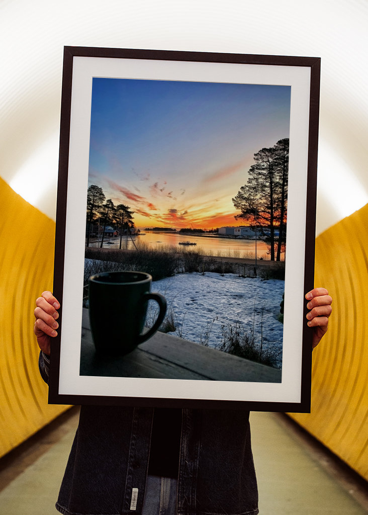 Ranní káva v lednu