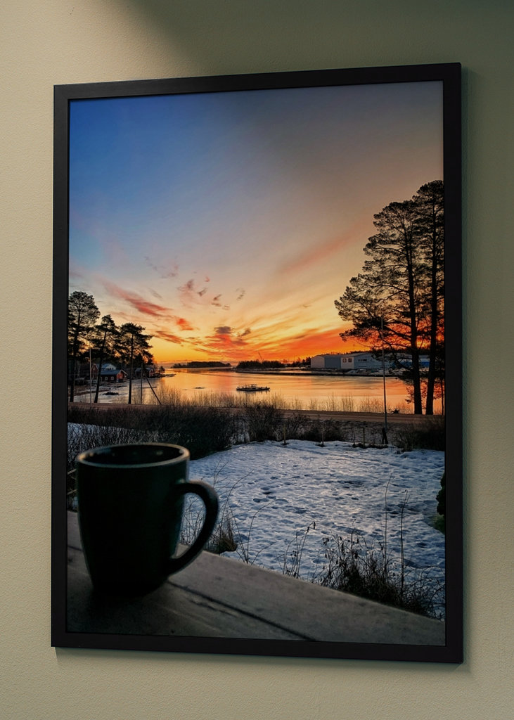 Ranní káva v lednu