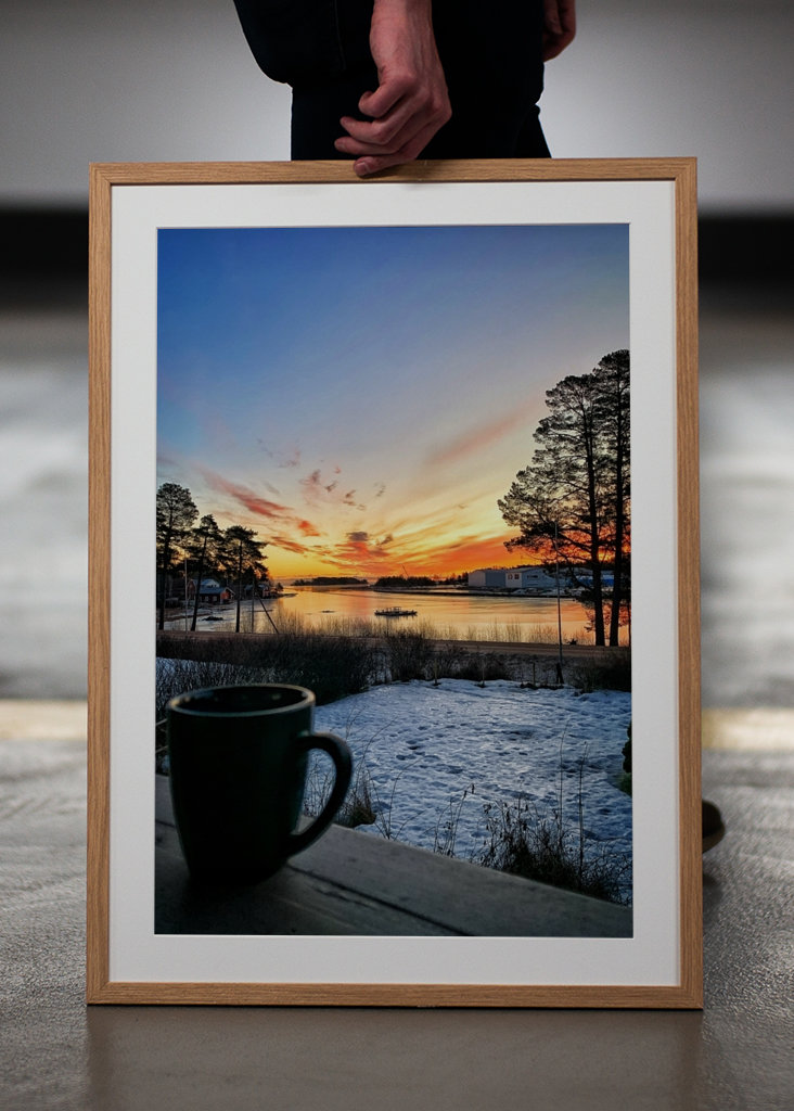 Ranní káva v lednu