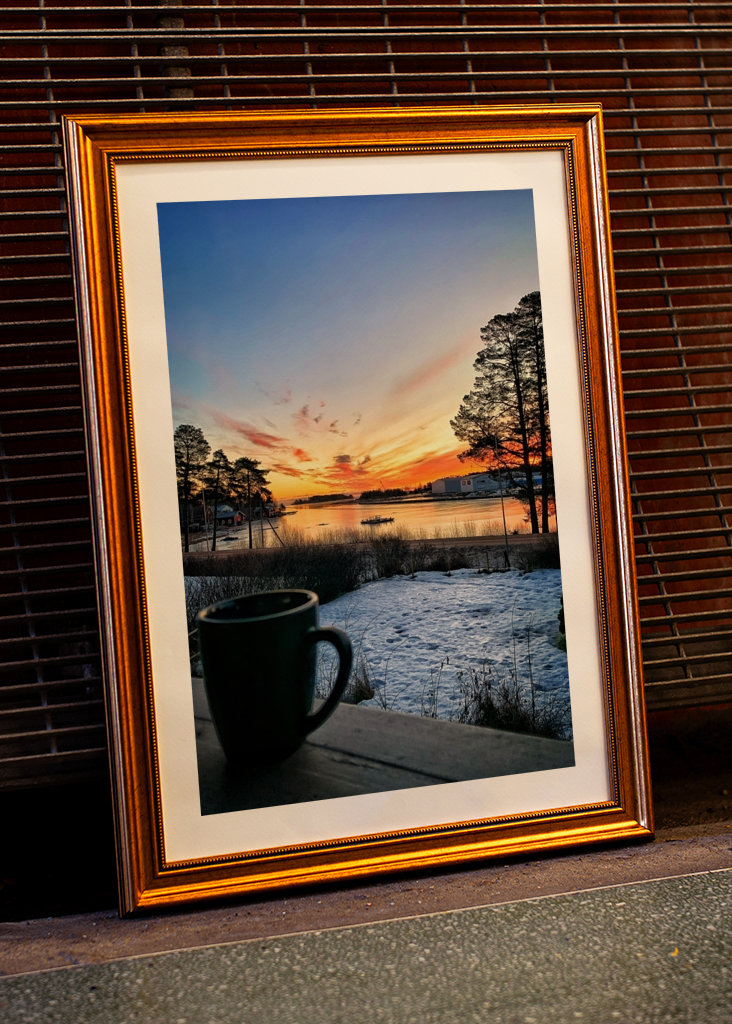 Ranní káva v lednu