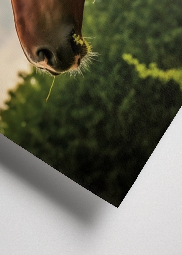 Cheval pore serré en dehors de l’été