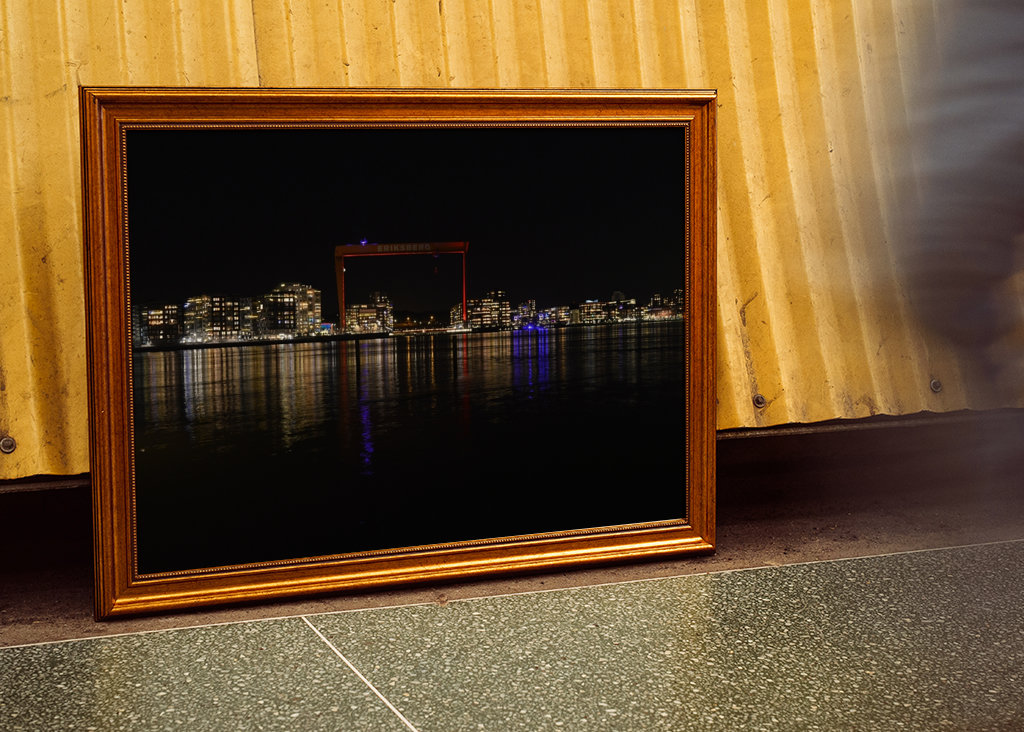 Eriksberg de nuit (Göteborg).