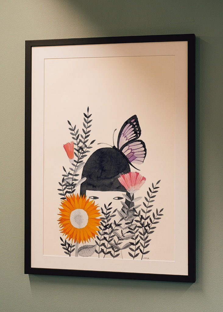 girl with a butterfly