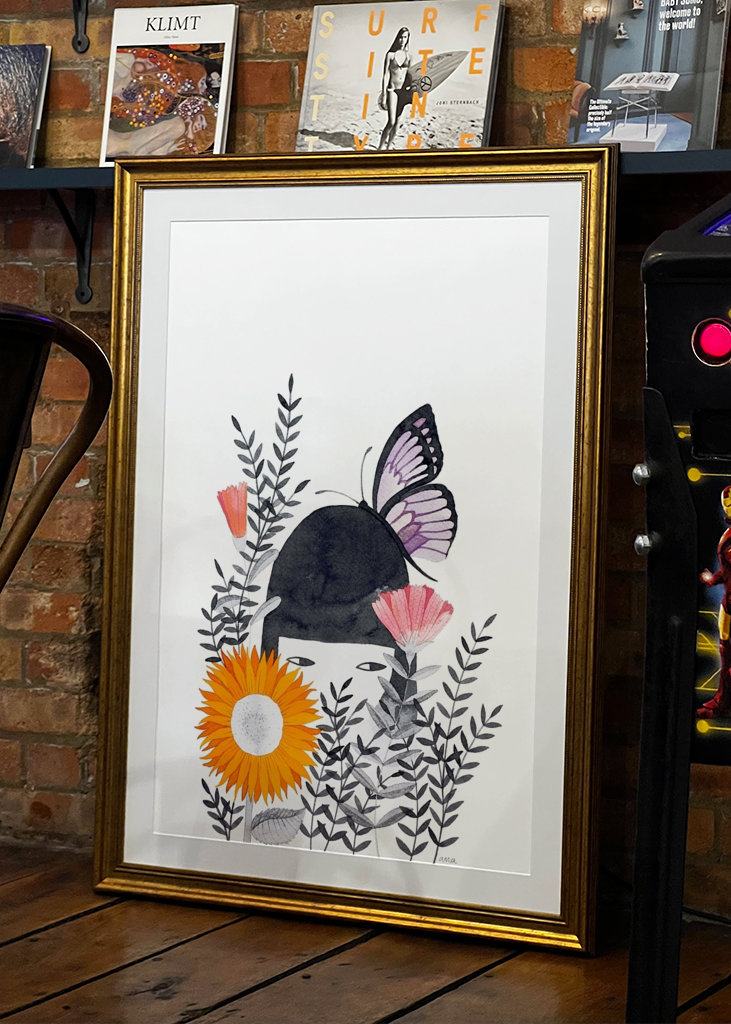 girl with a butterfly