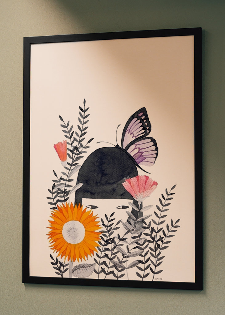 girl with a butterfly