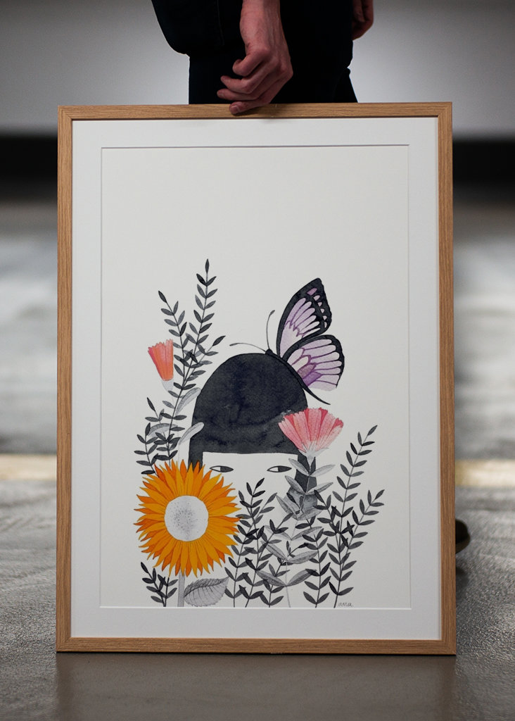 girl with a butterfly