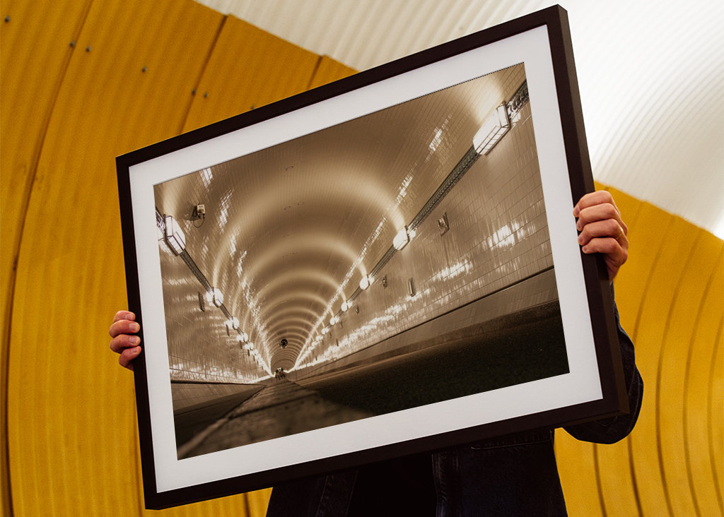 Den gamle Elbtunnel i Hamborg