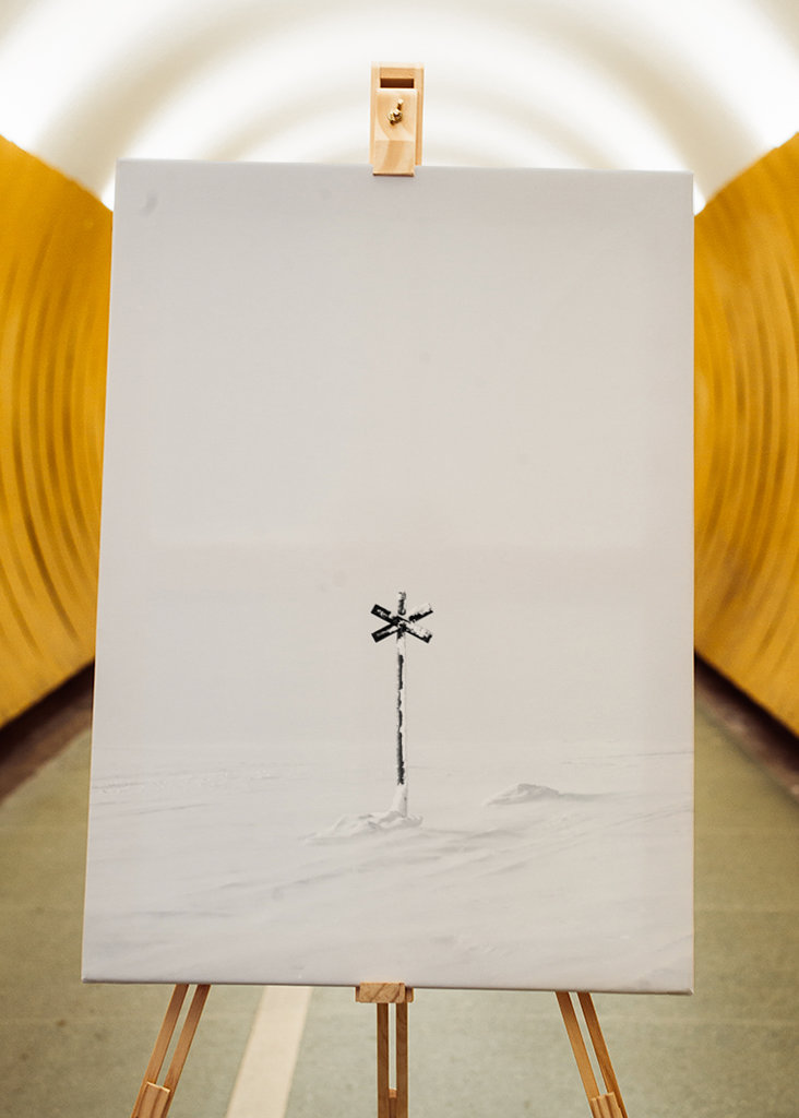 LED-Kreuz Schwarz und Weiß