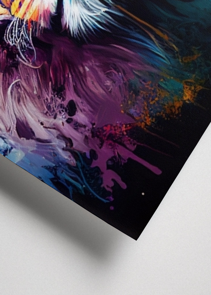 Lion coloré - Peinture