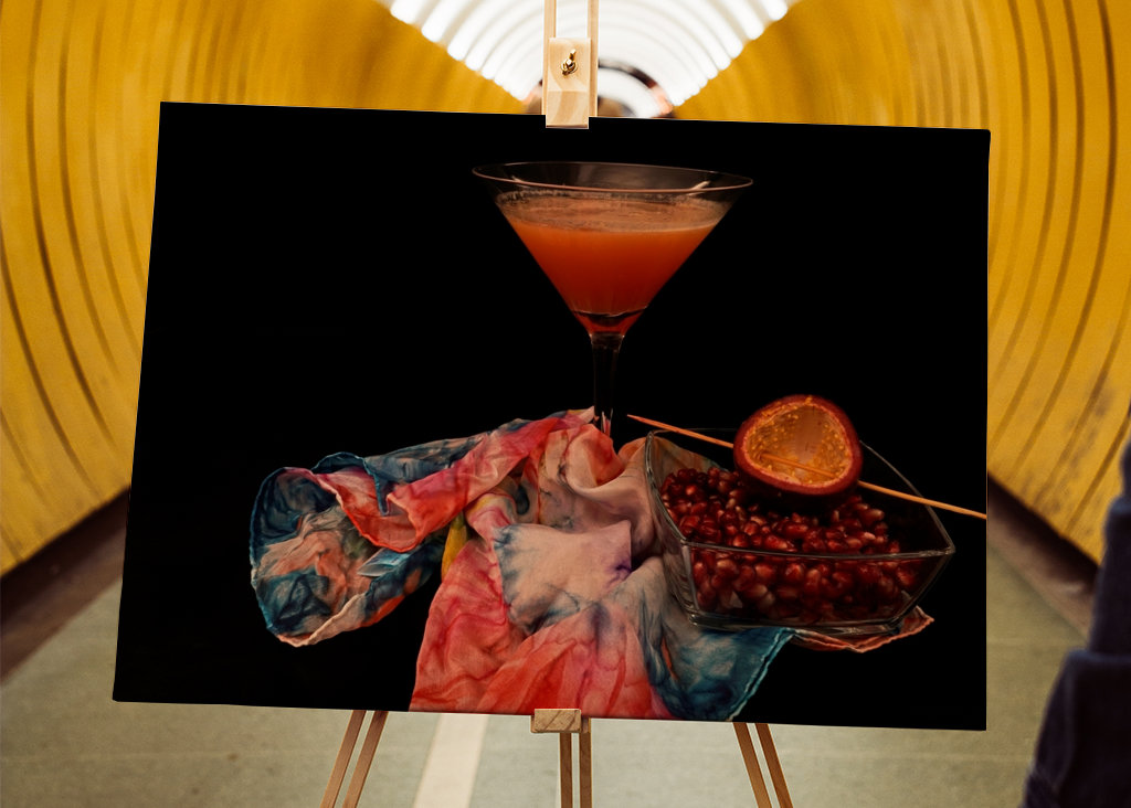 Cocktail with passion fruit 