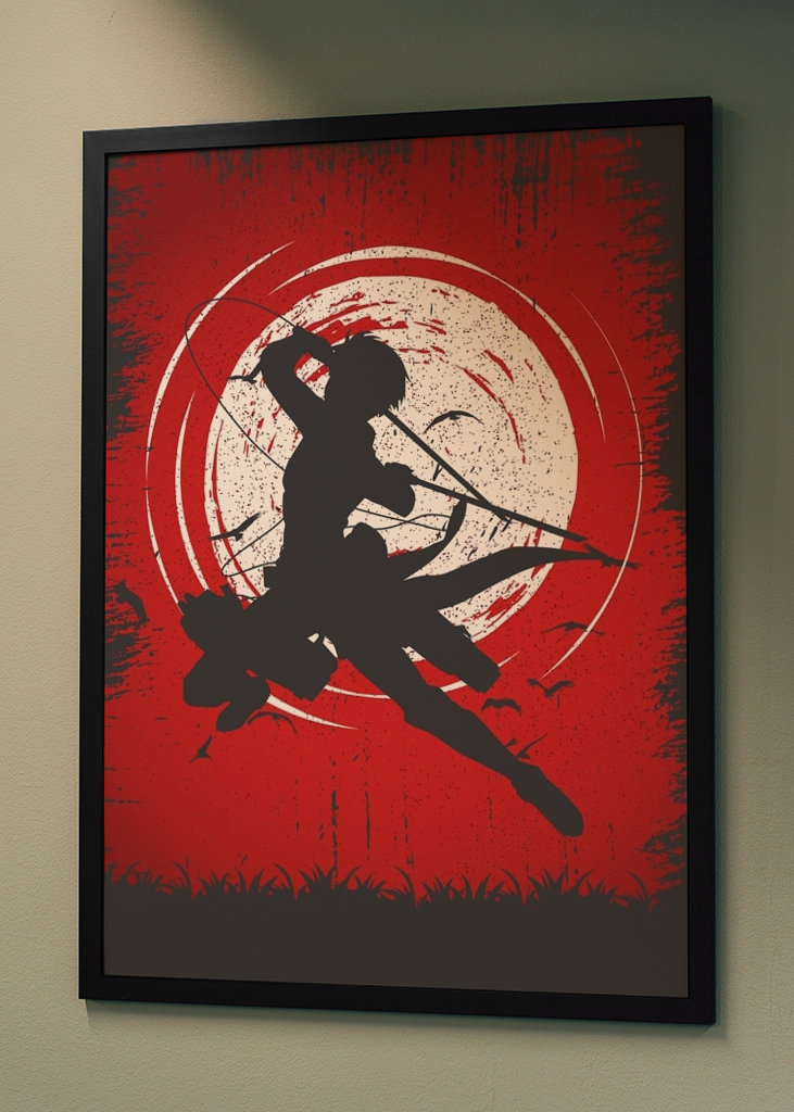 Levi Ackerman útočí na Titána