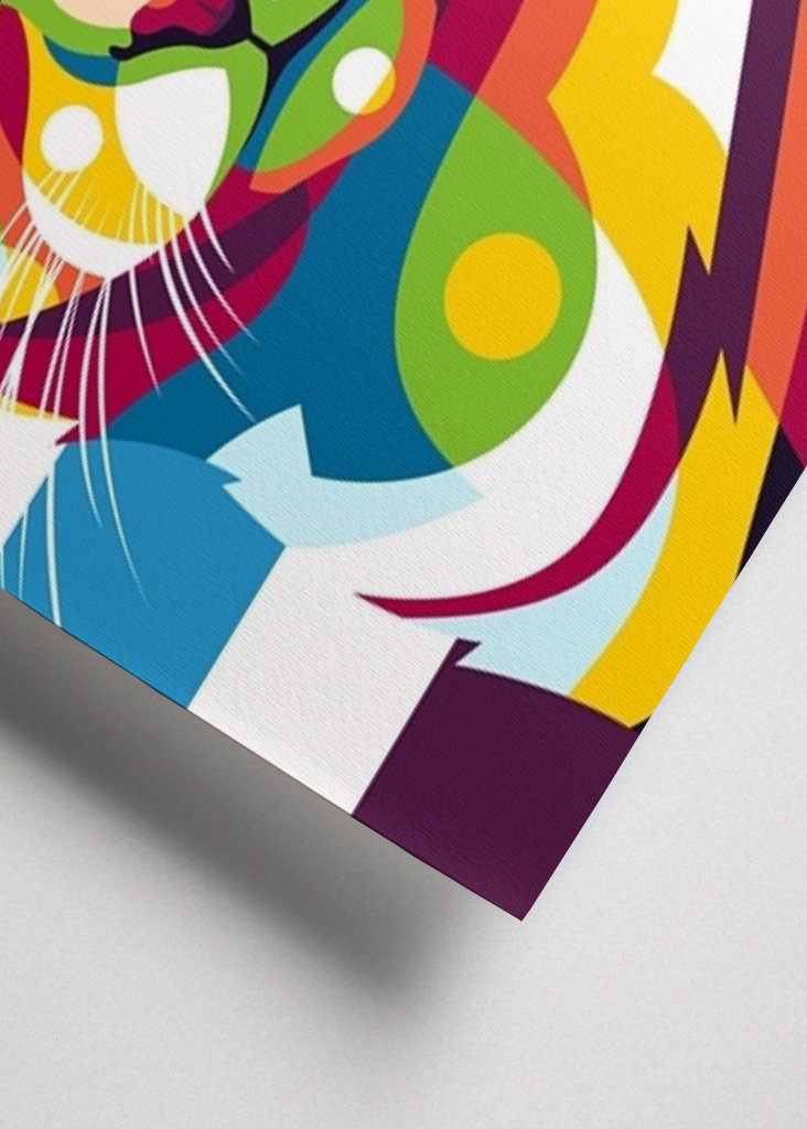 Aranyos macska portré pop art