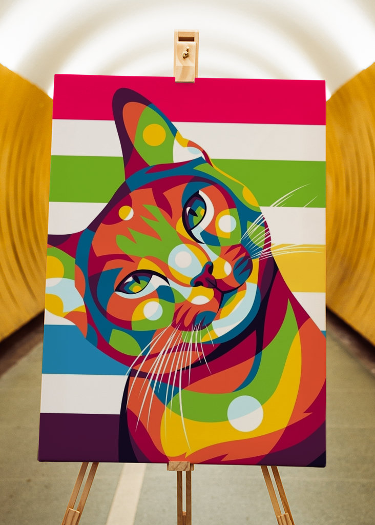 Le Chat Stare Pop Art