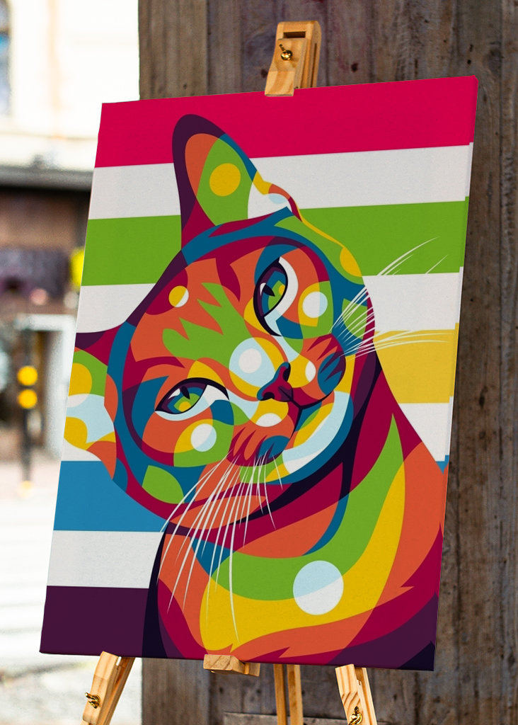 Le Chat Stare Pop Art