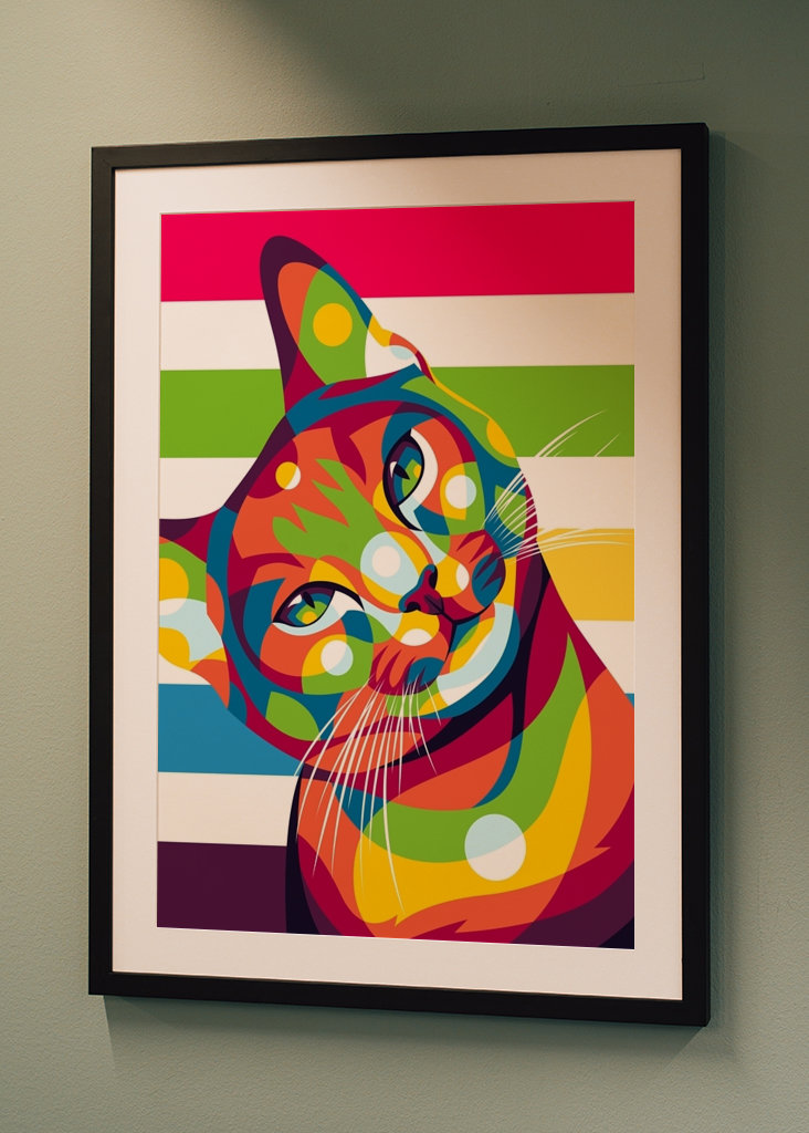 Le Chat Stare Pop Art