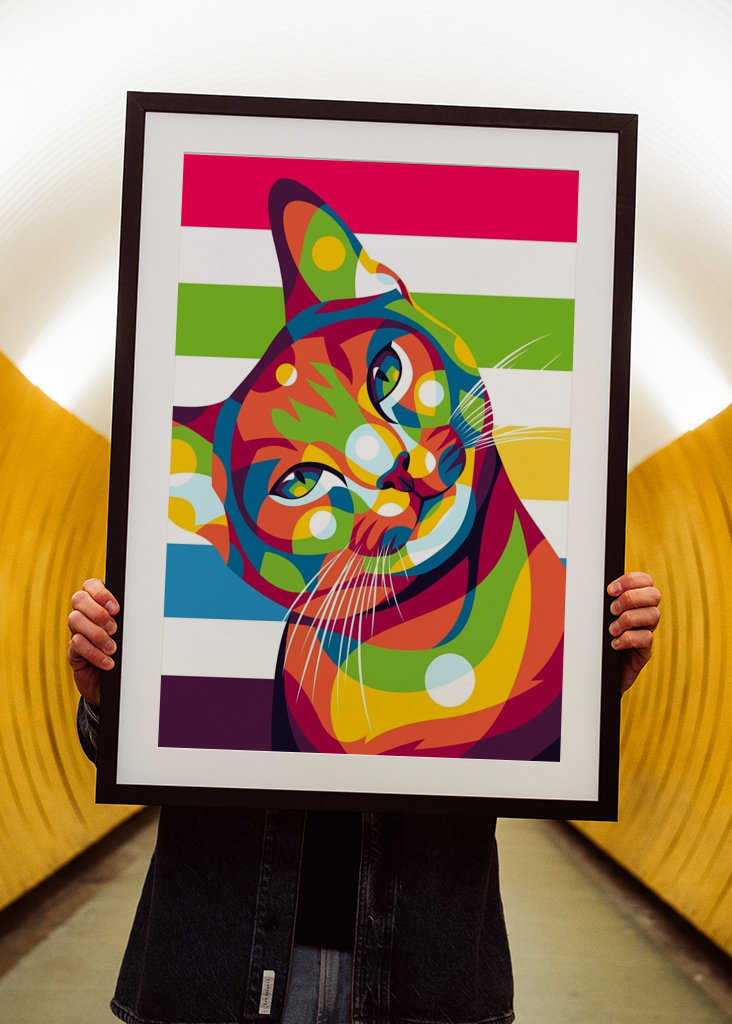 Le Chat Stare Pop Art