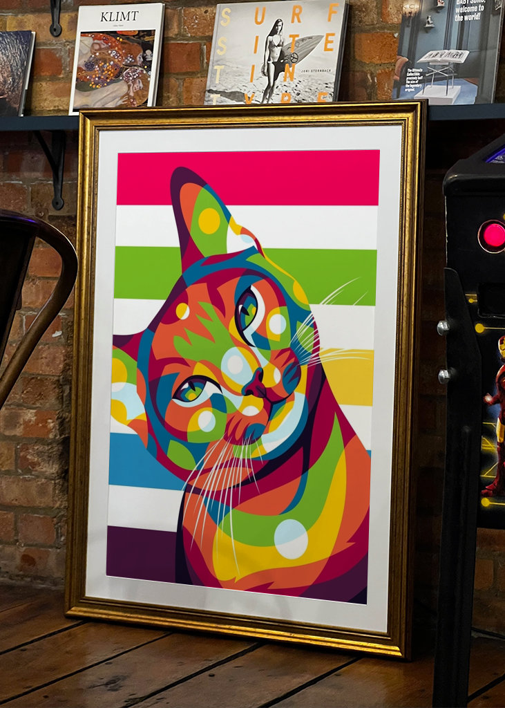 Le Chat Stare Pop Art