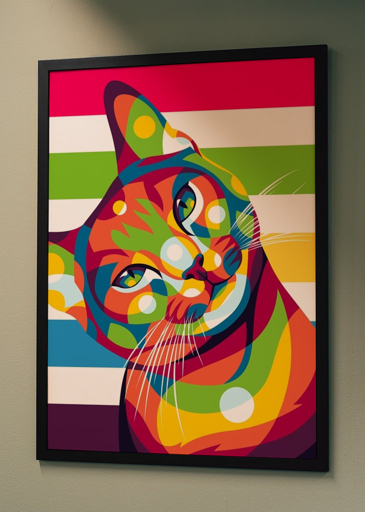 Le Chat Stare Pop Art