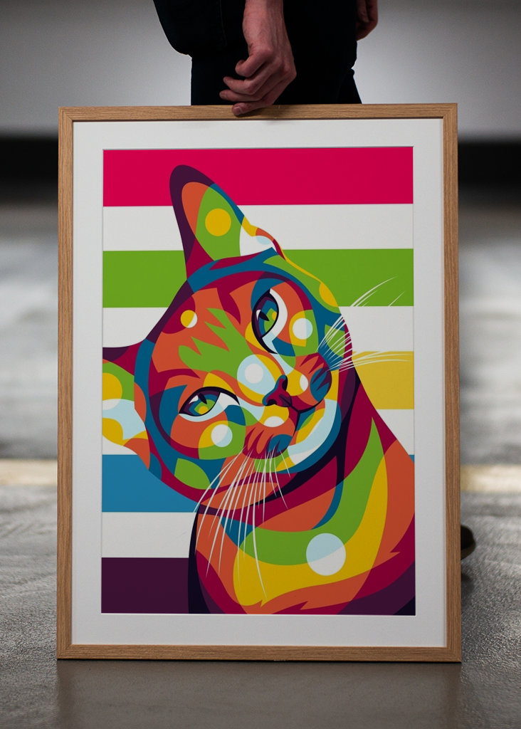 Le Chat Stare Pop Art