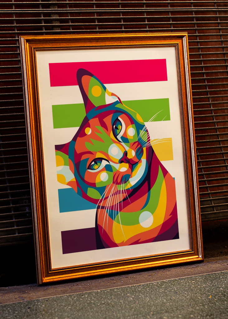 Le Chat Stare Pop Art