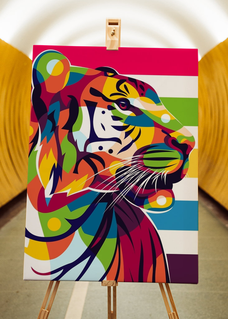 Le Pop Art du tigre sauvage du Bengale