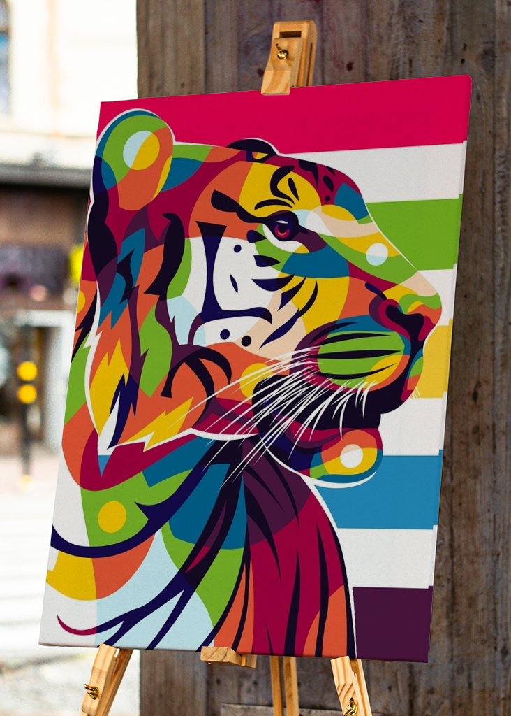 Le Pop Art du tigre sauvage du Bengale