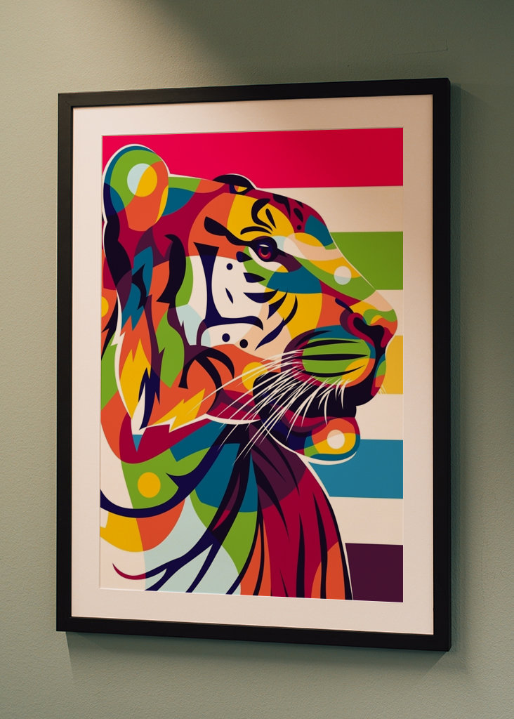 Le Pop Art du tigre sauvage du Bengale